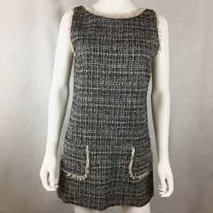 Guess By Marciano size S Tweed Shift Dress Frayed